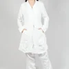 Ruched Overcoat in Starwhite