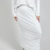 Ruched Skirt in Starwhite