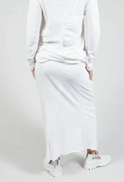 Ruched Skirt in Starwhite