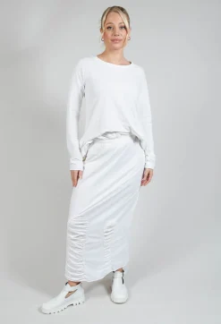 Ruched Skirt in Starwhite