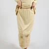 Ruched Skirt in Wax Cloud