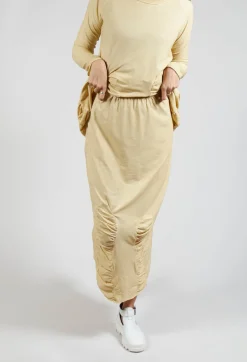Ruched Skirt in Wax Cloud