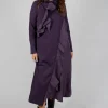 Ruffle Front Dress in Plum
