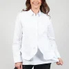 Ruffle Front Shirt in Mineo