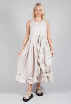 Ruffle Hem Dress in Beige