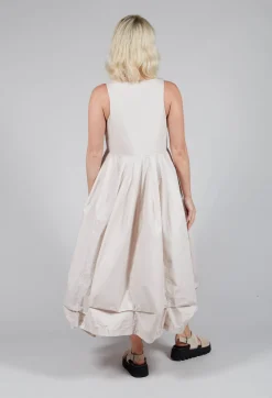 Ruffle Hem Dress in Beige