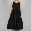 Ruffle Hem Dress in Black