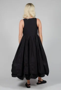 Ruffle Hem Dress in Black