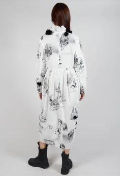 Ruffle Neck Dress in The Hunter