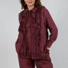 Ruffle Shirt in Intense Rust