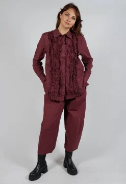 Ruffle Shirt in Intense Rust
