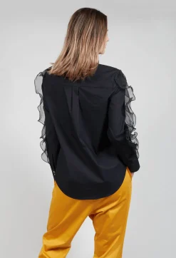 Ruffle Sleeved Shirt in Koshi