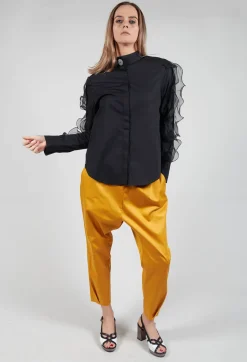 Ruffle Sleeved Shirt in Koshi