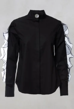Ruffle Sleeved Shirt in Koshi