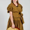 Ruffle Wrap Jacket in Gold