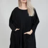 Ruffled Hem Top in Black