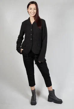 Rumpled Jacket in Black Black
