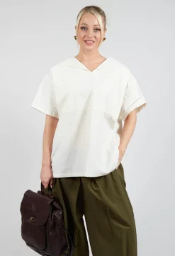 Sailor Collar Blouse in Off White