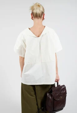 Sailor Collar Blouse in Off White