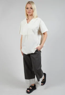 Sailor Collar Blouse in Off White