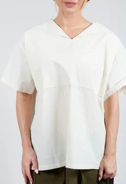 Sailor Collar Blouse in Off White