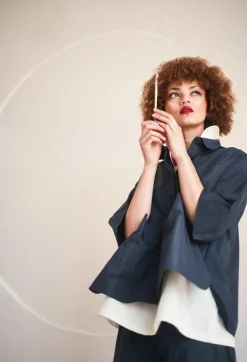 Sailor Collar Blouse in Off White