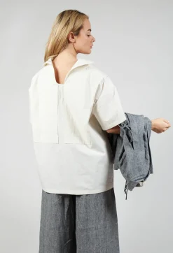 Sailor Collar Blouse in Off White