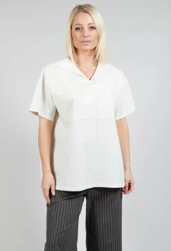 Sailor Collar Blouse in Off White