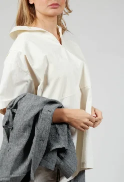 Sailor Collar Blouse in Off White