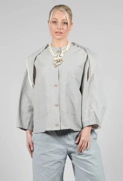 Sailor Collar Jacket in Light Grey