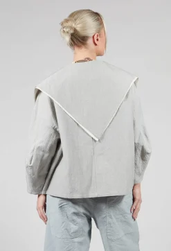 Sailor Collar Jacket in Light Grey