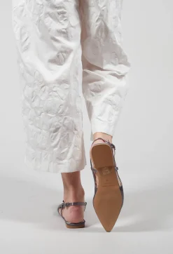 Sandal with Little Bow in Pearl Grey