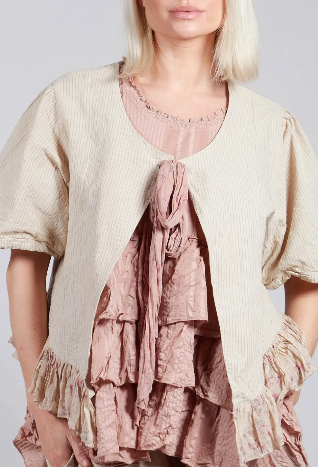 Sapate Jacket in Striped Linen