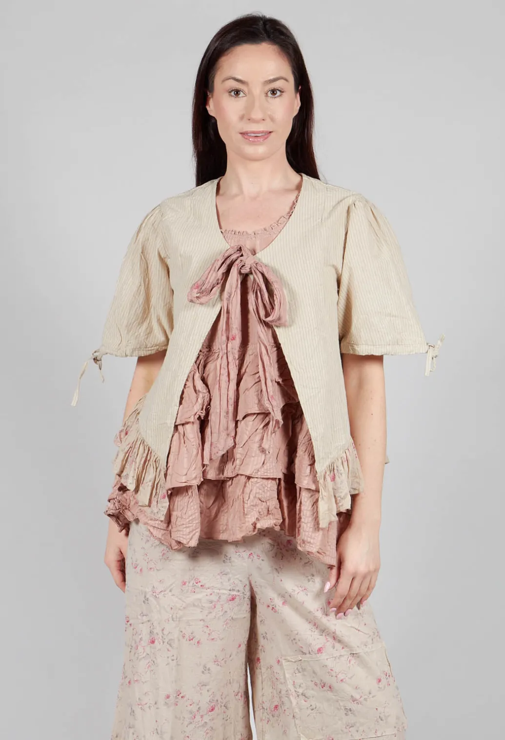 Sapate Jacket in Striped Linen