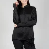 Satin Blouse in Black