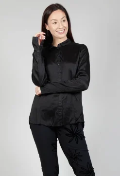 Satin Blouse in Black
