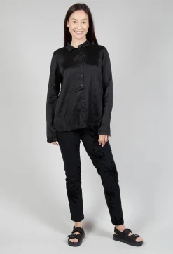 Satin Blouse in Black