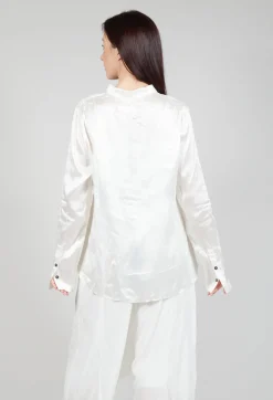 Satin Blouse in Starwhite
