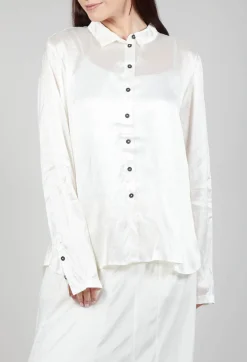 Satin Blouse in Starwhite
