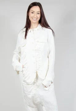 Satin Contrast Jacket in Callas