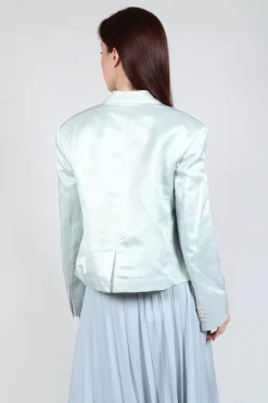 Satin Jacket in Blue Baby