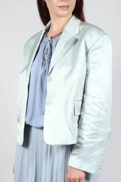 Satin Jacket in Blue Baby