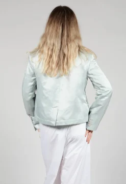 Satin Jacket in Blue Baby