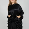 Satin Shirt in Black