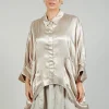 Satin Shirt in Rose Gold