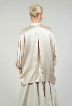 Satin Shirt in Rose Gold