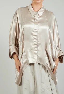 Satin Shirt in Rose Gold