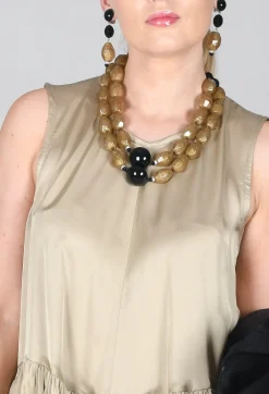 Satin Vest Top in Gold