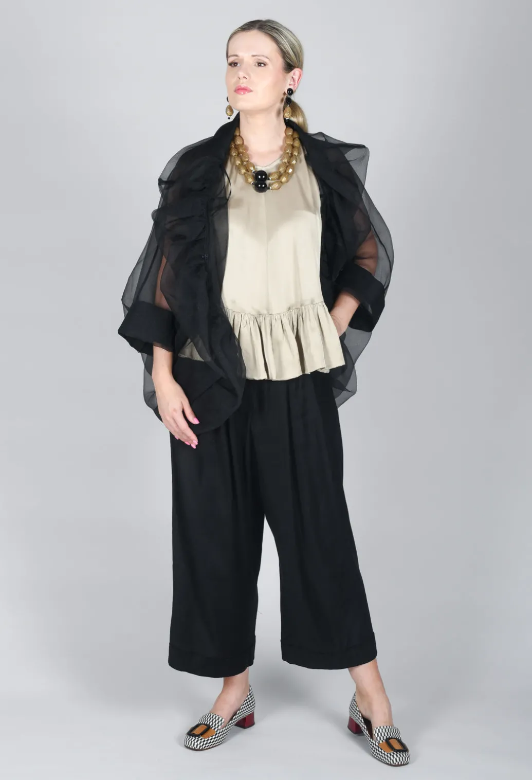 Satin Vest Top in Gold