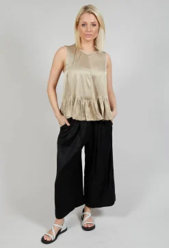 Satin Vest Top in Gold